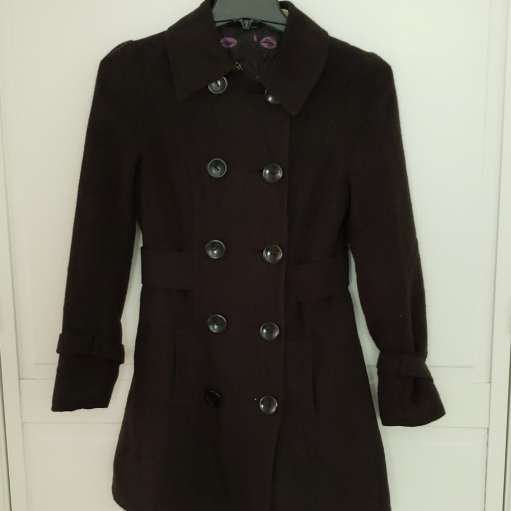 DKNY Black peacoat Size M